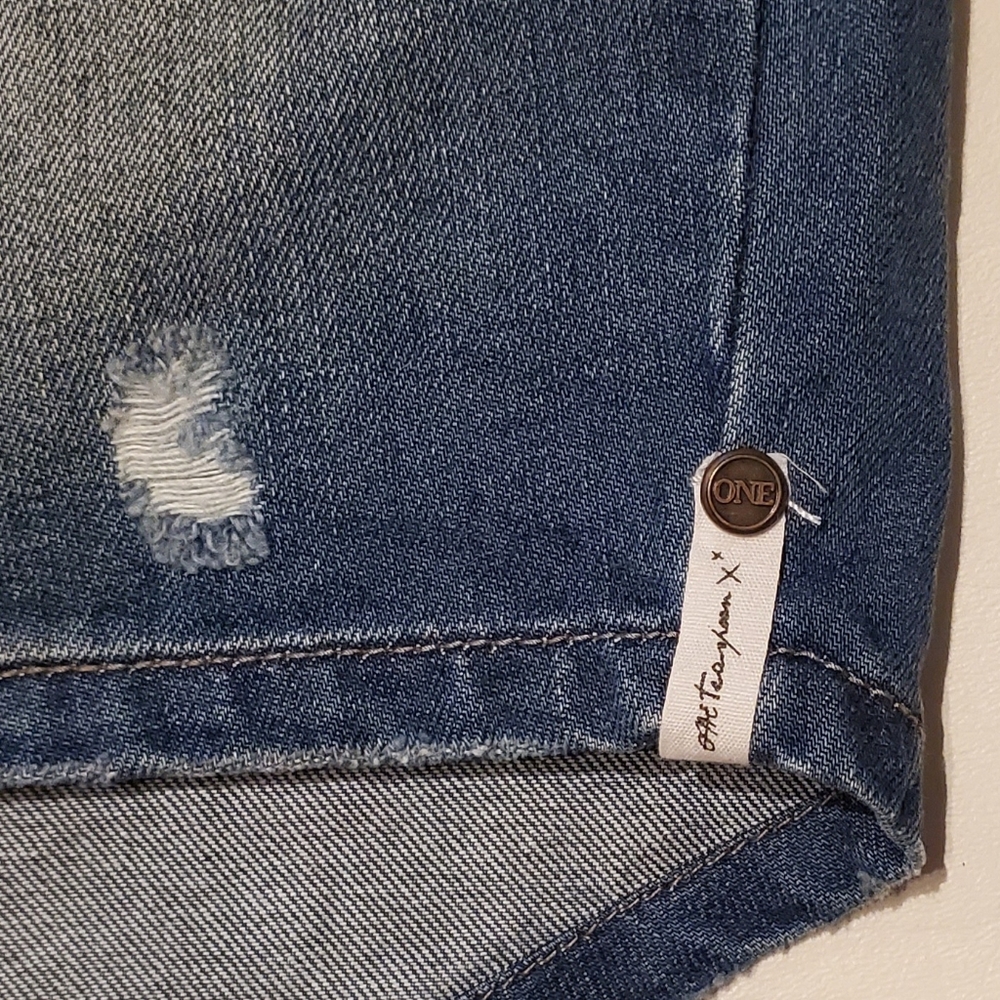 New $120 ONE by One Teaspoon 2020 Denim Mini Skirt 30 NWOT - Picture 6 of 8